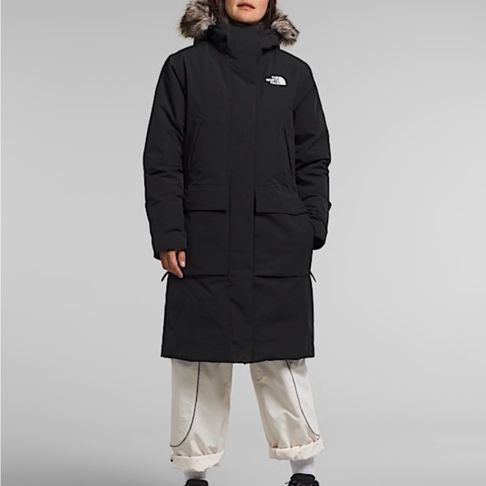 The North Face Women's Black Arctic Parka Jacket Hood 600 Down Size 2X NWT